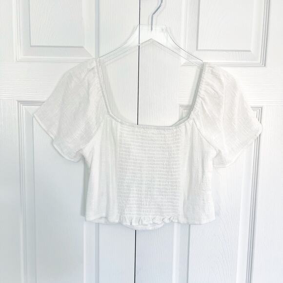 Kirious White Cropped Ruched Top - Picture 6 of 6